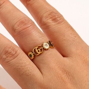 Gold Dainty Floral Ring